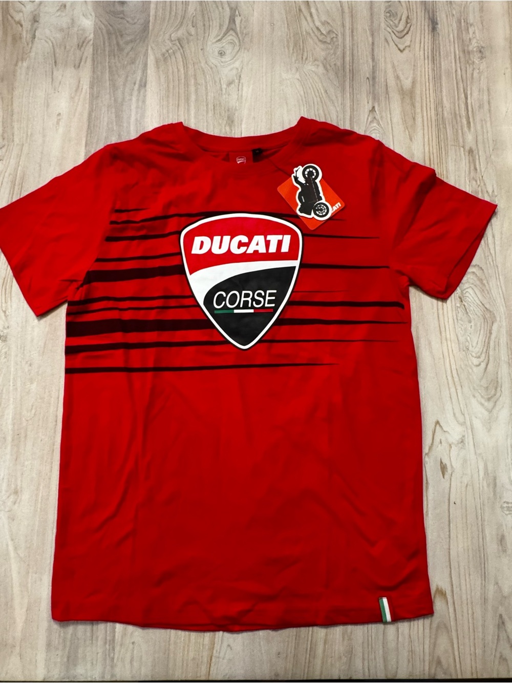 NWT Ducati Corse Men's Red Logo Short Sleeve Tee